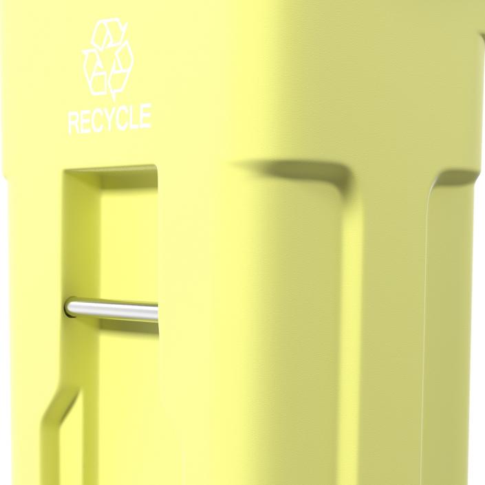 Recyling Bin Yellow 3D model