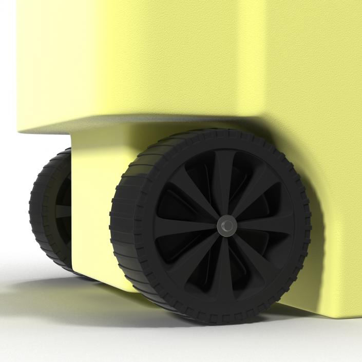 Recyling Bin Yellow 3D model