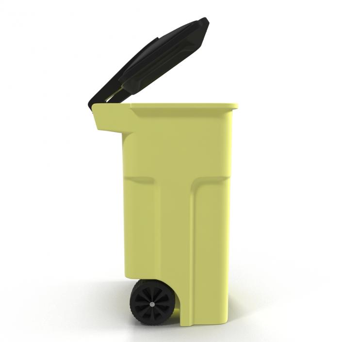 Recyling Bin Yellow 3D model