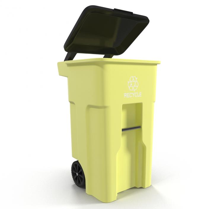 Recyling Bin Yellow 3D model