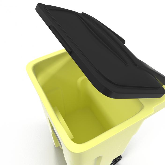 Recyling Bin Yellow 3D model