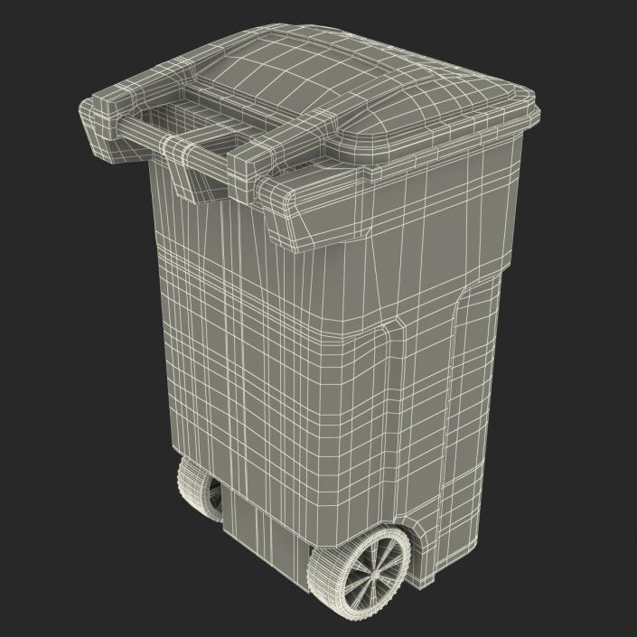 Recyling Bin Yellow 3D model