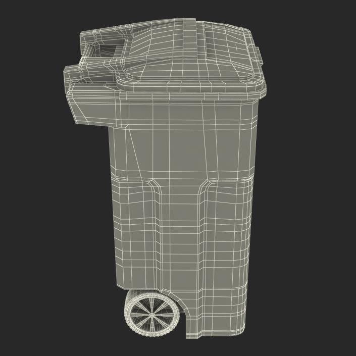 Recyling Bin Yellow 3D model