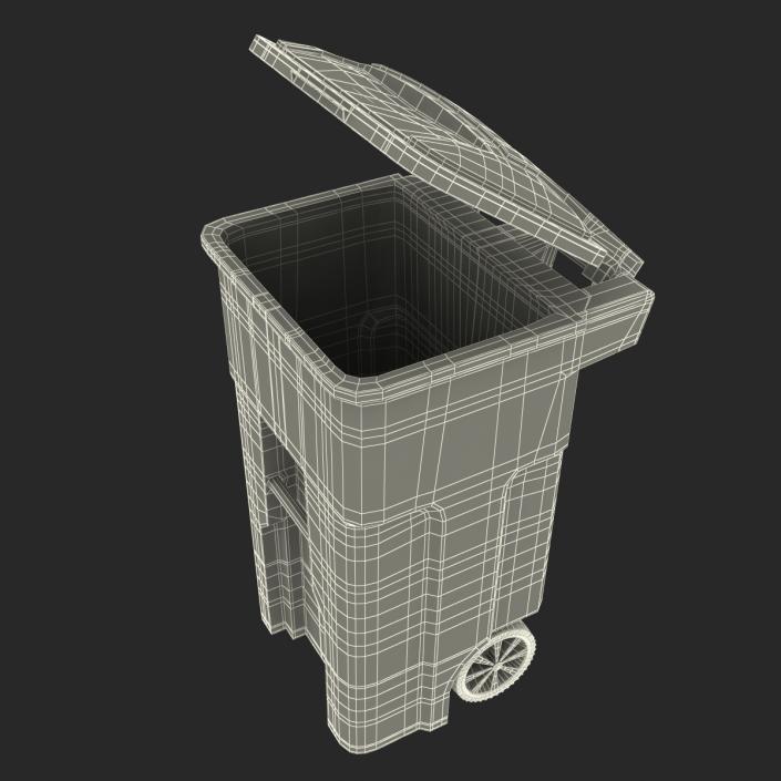 Recyling Bin Yellow 3D model