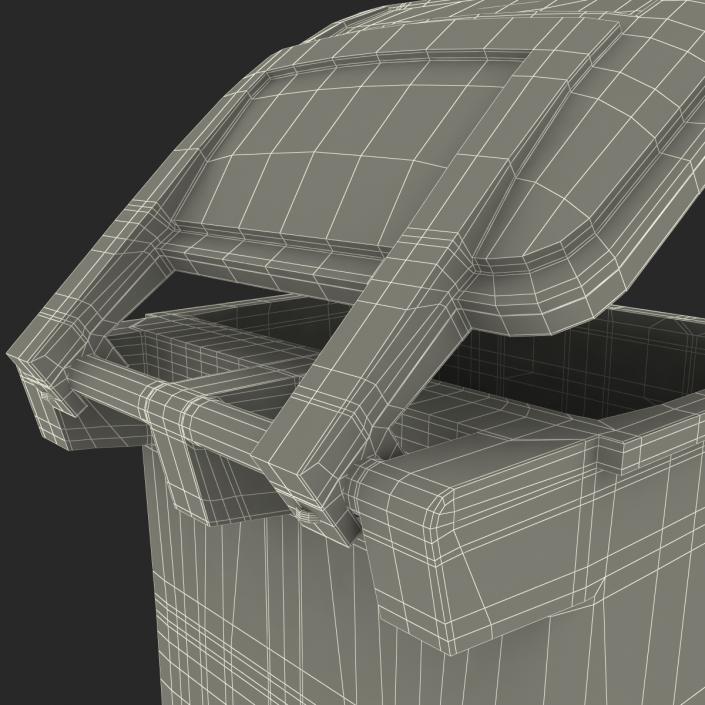 Recyling Bin Yellow 3D model