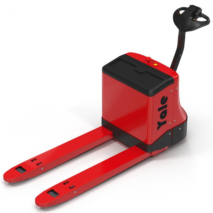 3D Powered Pallet Jack Red model