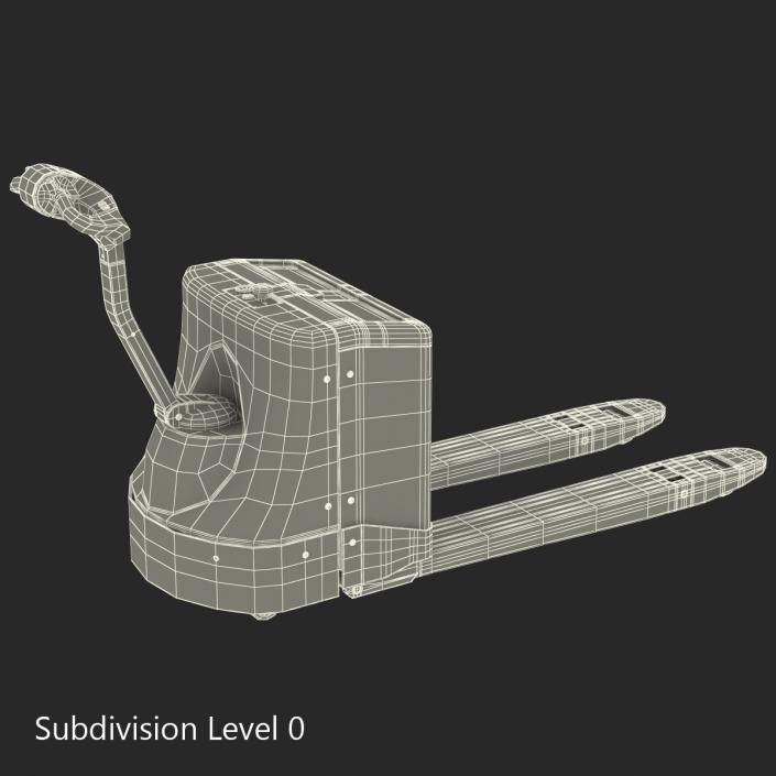 3D Powered Pallet Jack Red model