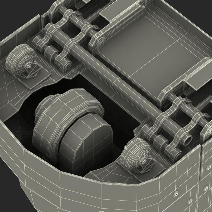 3D Powered Pallet Jack Red model