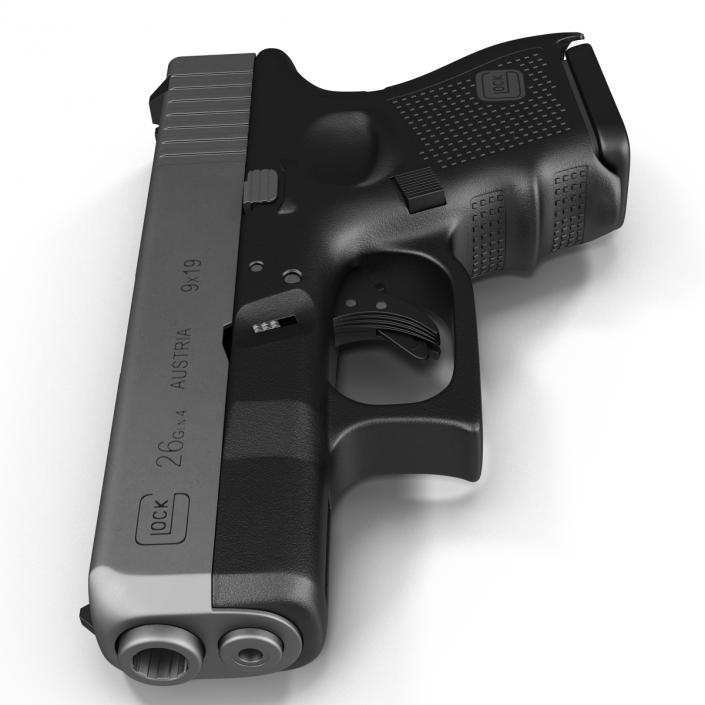 Glock 26 Black 3D model