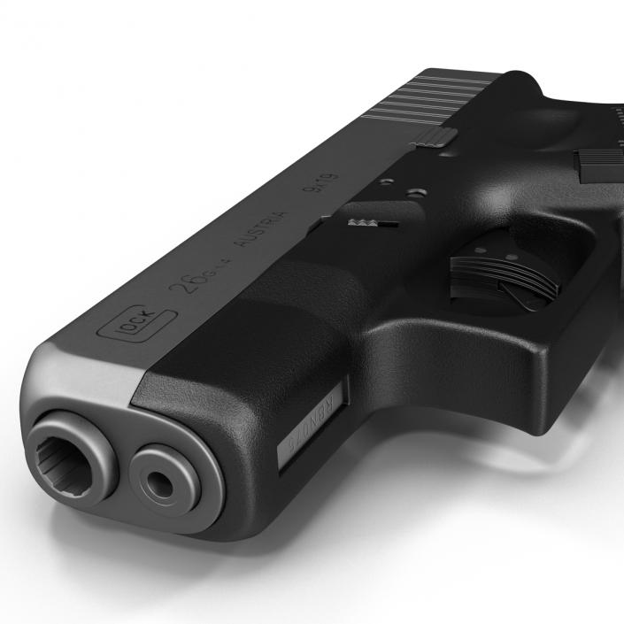 Glock 26 Black 3D model