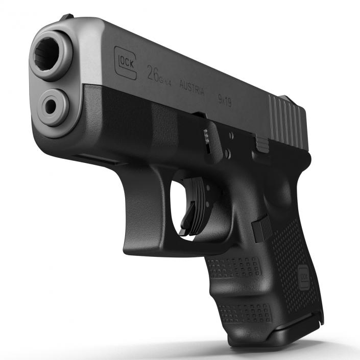 Glock 26 Black 3D model