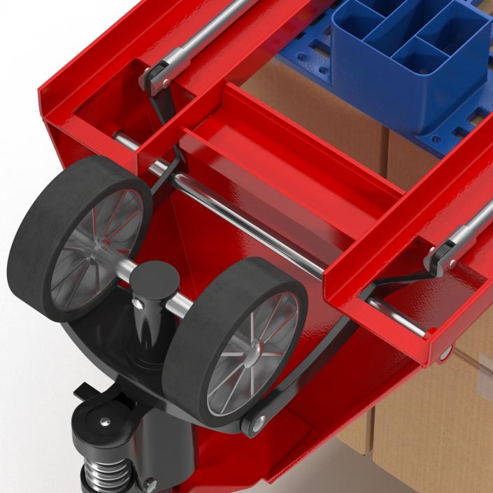 Pallet Jack and Plastic Pallet 3D Models Set 3D model