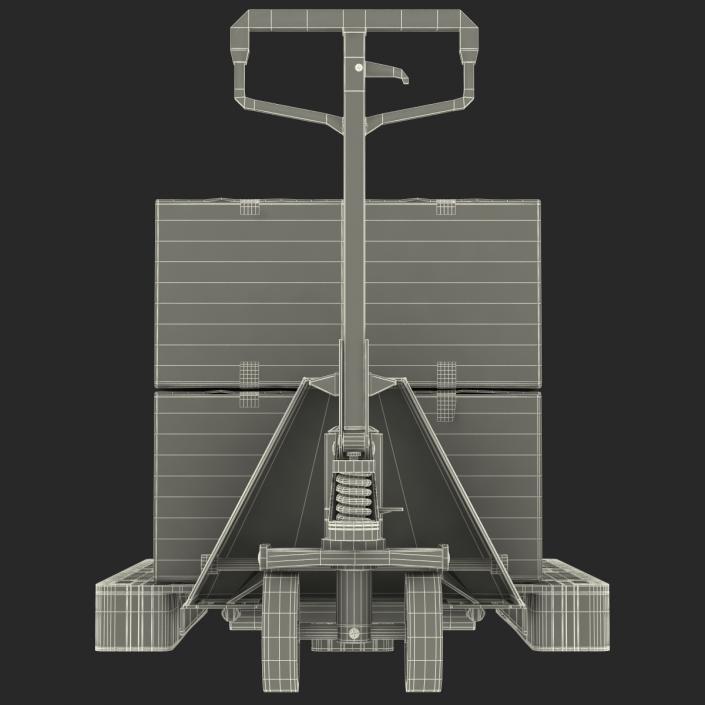 Pallet Jack and Plastic Pallet 3D Models Set 3D model