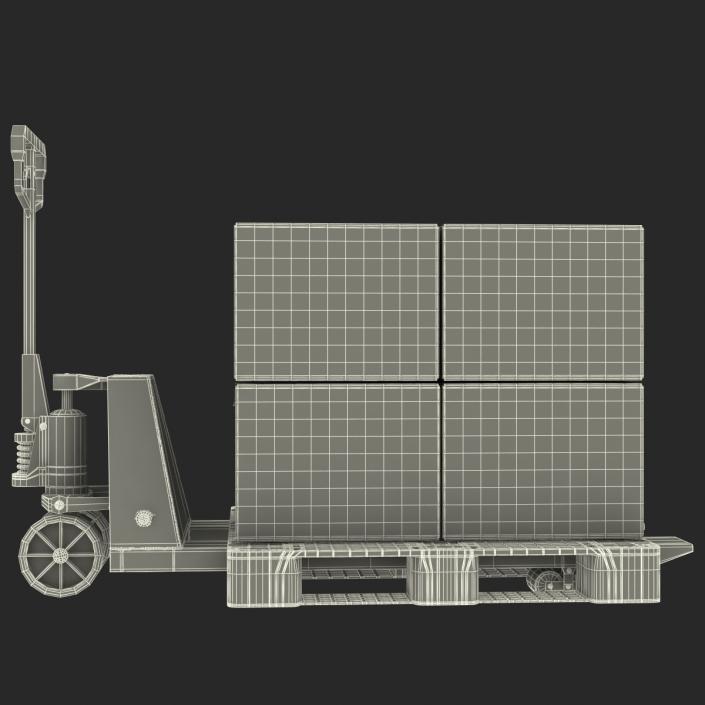 Pallet Jack and Plastic Pallet 3D Models Set 3D model