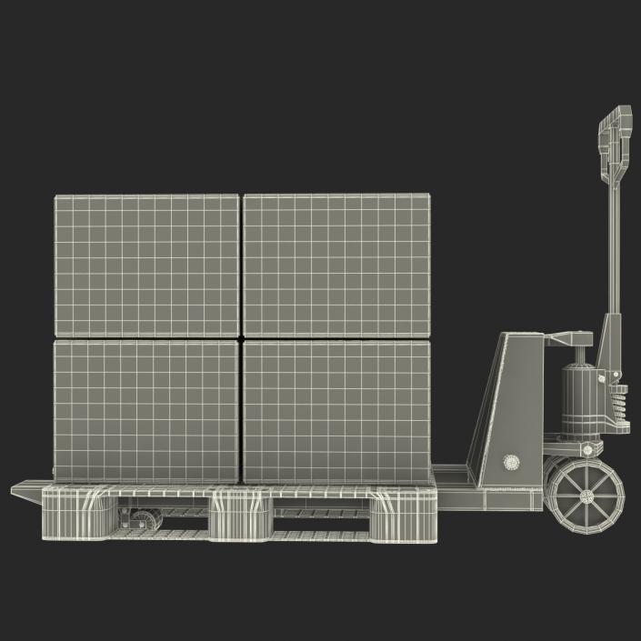 Pallet Jack and Plastic Pallet 3D Models Set 3D model