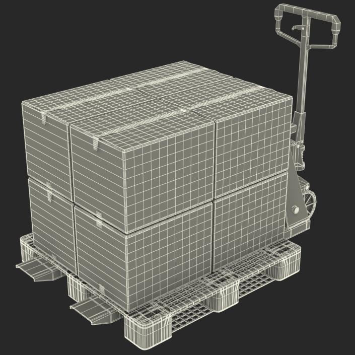 Pallet Jack and Plastic Pallet 3D Models Set 3D model