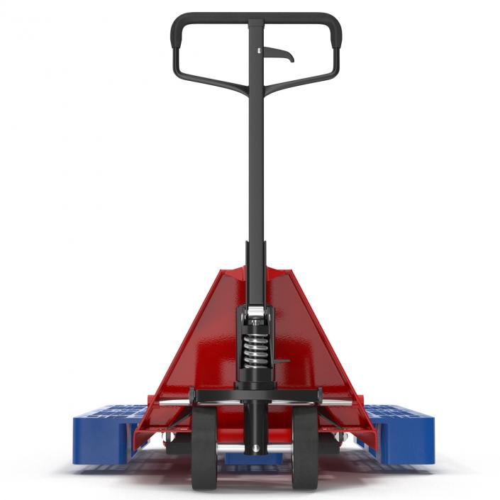 3D model Pallet Jack and Plastic Pallet