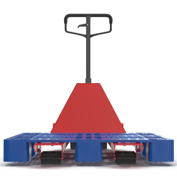 3D model Pallet Jack and Plastic Pallet