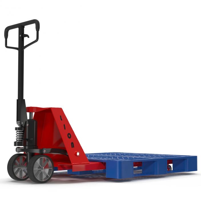 3D model Pallet Jack and Plastic Pallet