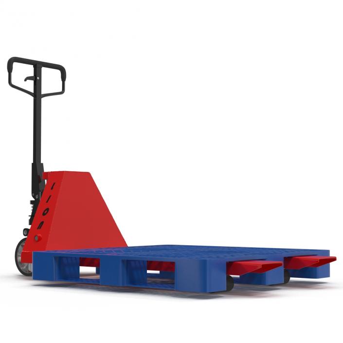 3D model Pallet Jack and Plastic Pallet