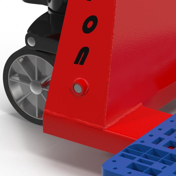 3D model Pallet Jack and Plastic Pallet