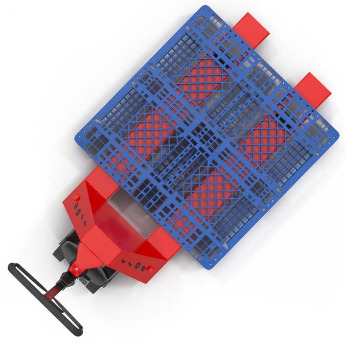 3D model Pallet Jack and Plastic Pallet