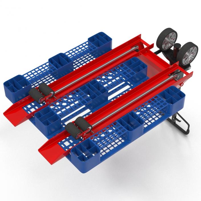 3D model Pallet Jack and Plastic Pallet