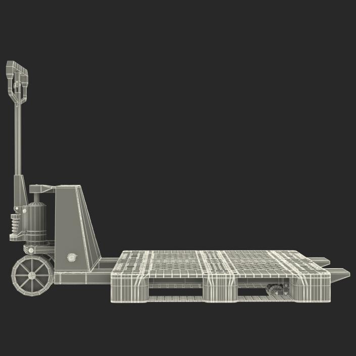 3D model Pallet Jack and Plastic Pallet