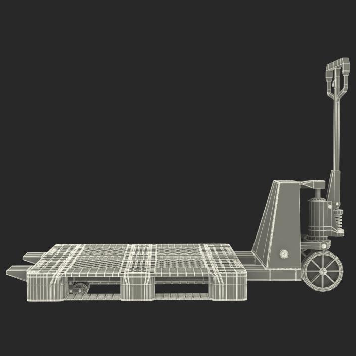 3D model Pallet Jack and Plastic Pallet