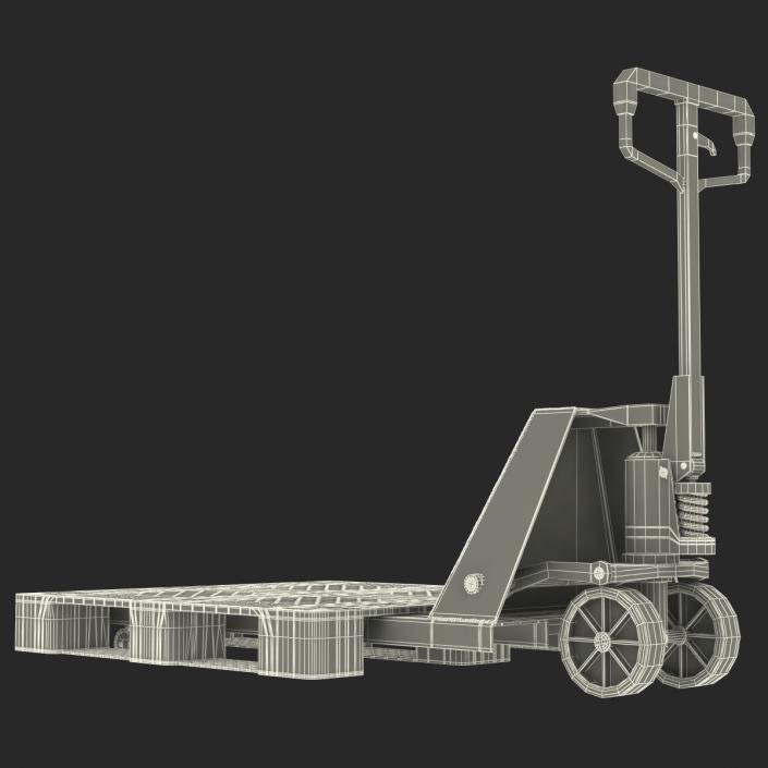 3D model Pallet Jack and Plastic Pallet