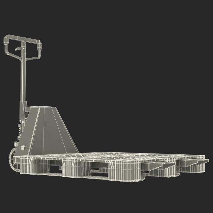 3D model Pallet Jack and Plastic Pallet