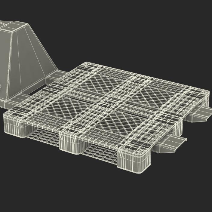 3D model Pallet Jack and Plastic Pallet