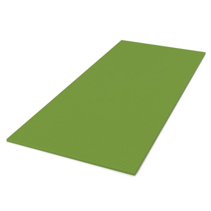 Flat Yoga Mat Green 3D model