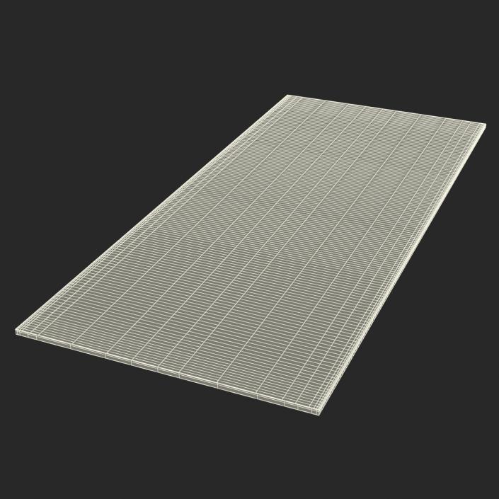 Flat Yoga Mat Green 3D model