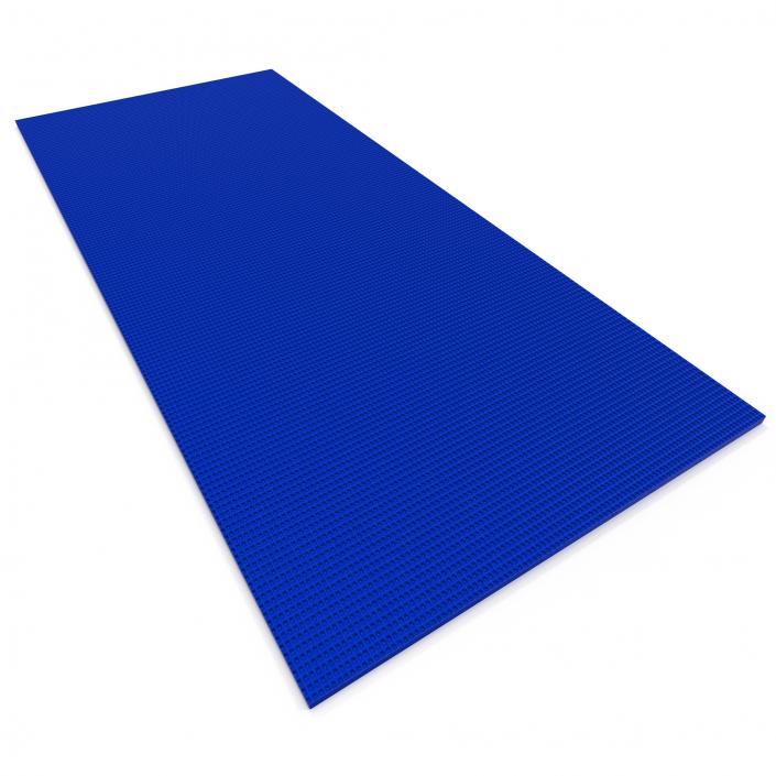 3D Flat Yoga Mat Blue model