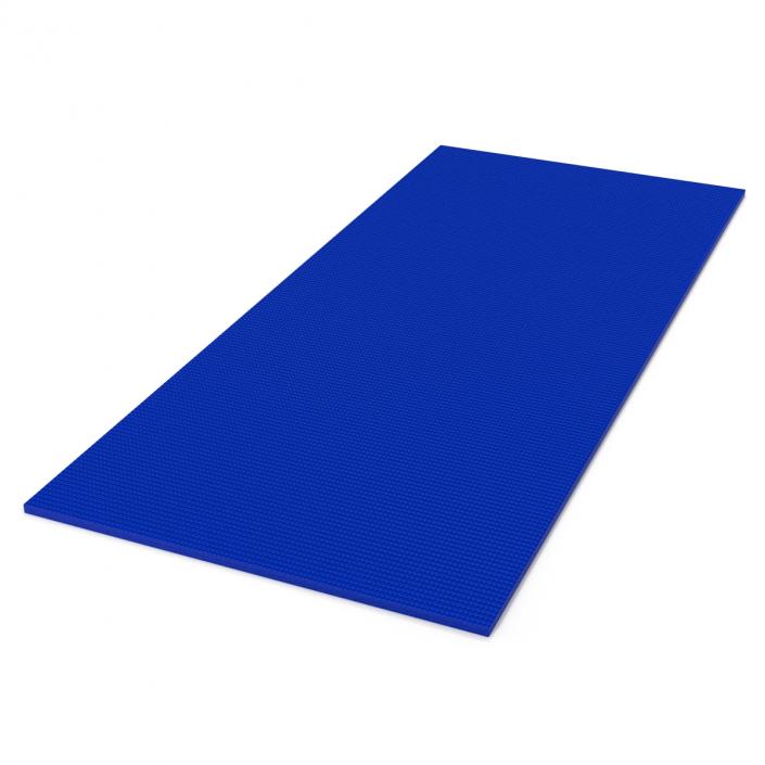 3D Flat Yoga Mat Blue model