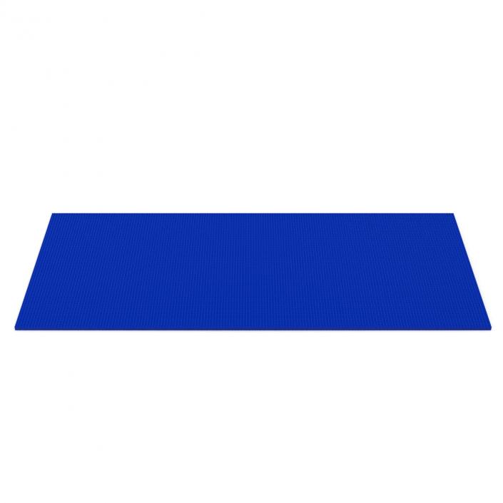 3D Flat Yoga Mat Blue model