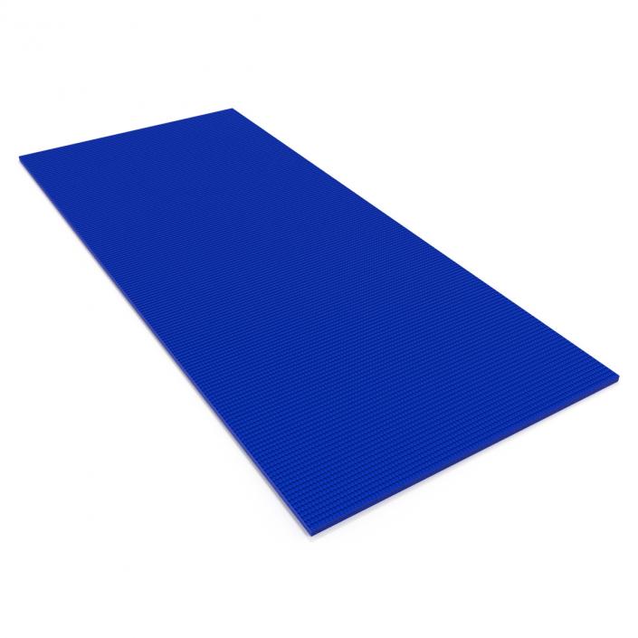 3D Flat Yoga Mat Blue model