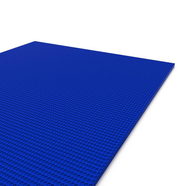 3D Flat Yoga Mat Blue model