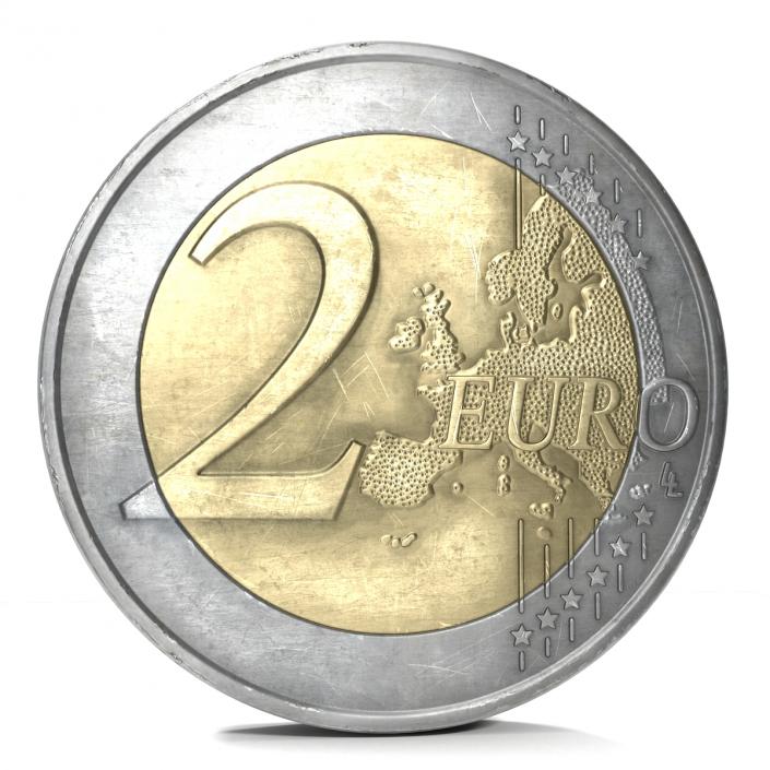 3D 2 Euro Coin France model