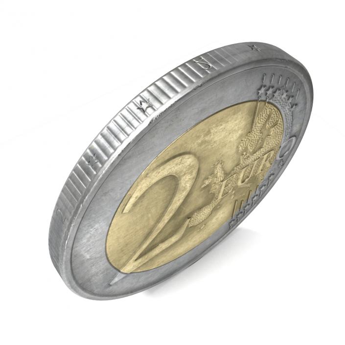 3D 2 Euro Coin France model