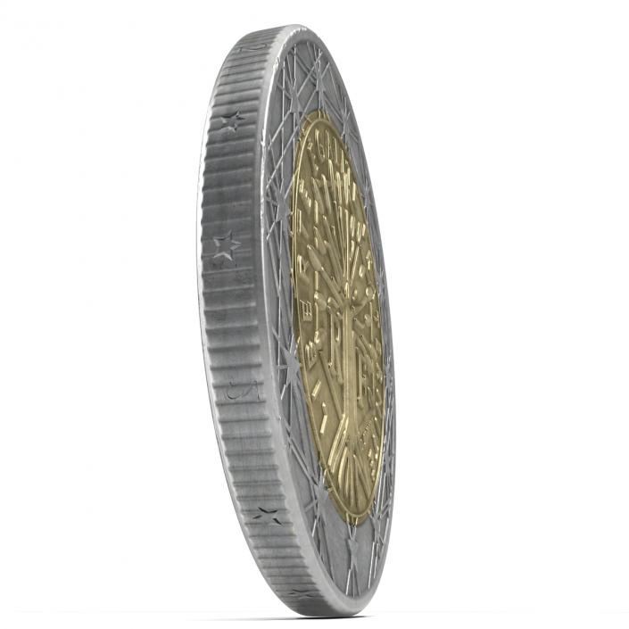 3D 2 Euro Coin France model