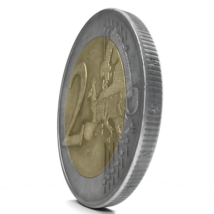 3D 2 Euro Coin France model