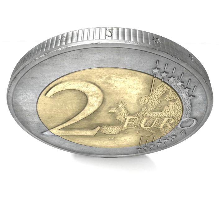 3D 2 Euro Coin France model