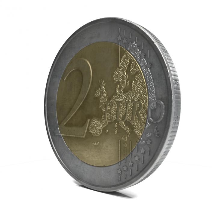 3D 2 Euro Coin France model