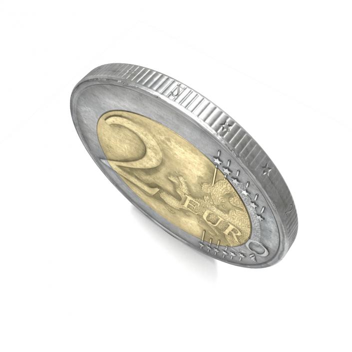 2 Euro Coin Spain 3D