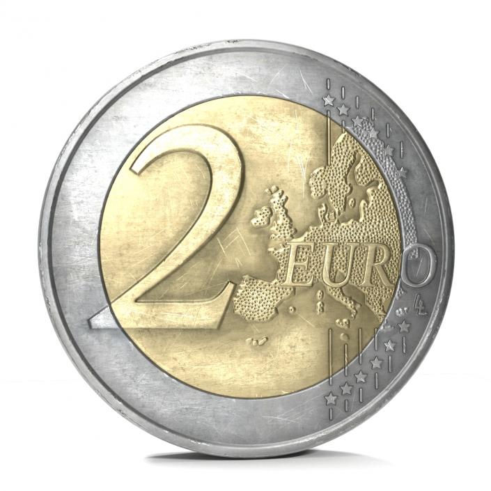 2 Euro Coin Italy 3D