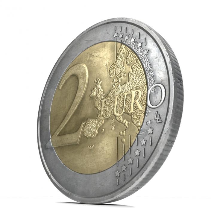 2 Euro Coin Italy 3D