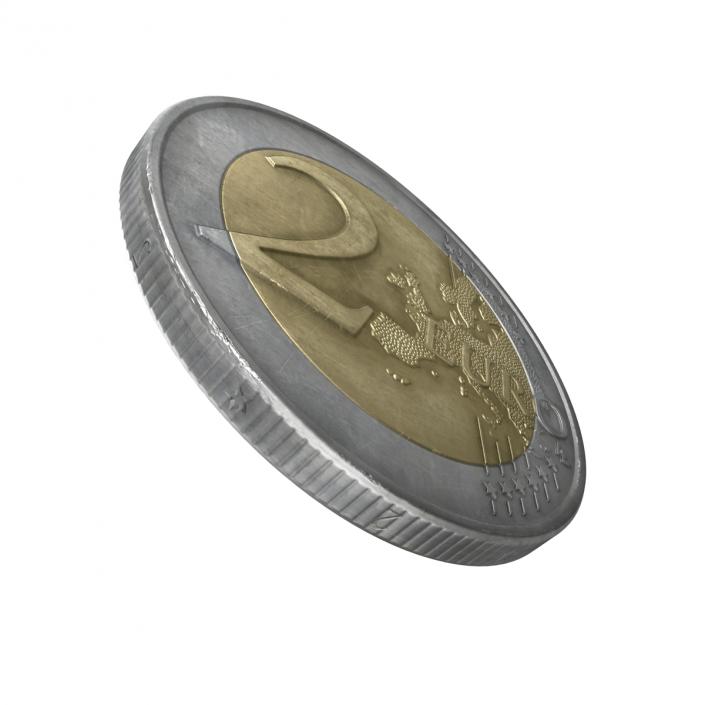 2 Euro Coin Italy 3D