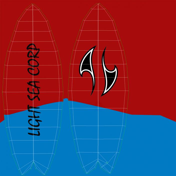 3D Surfboard Fish 2